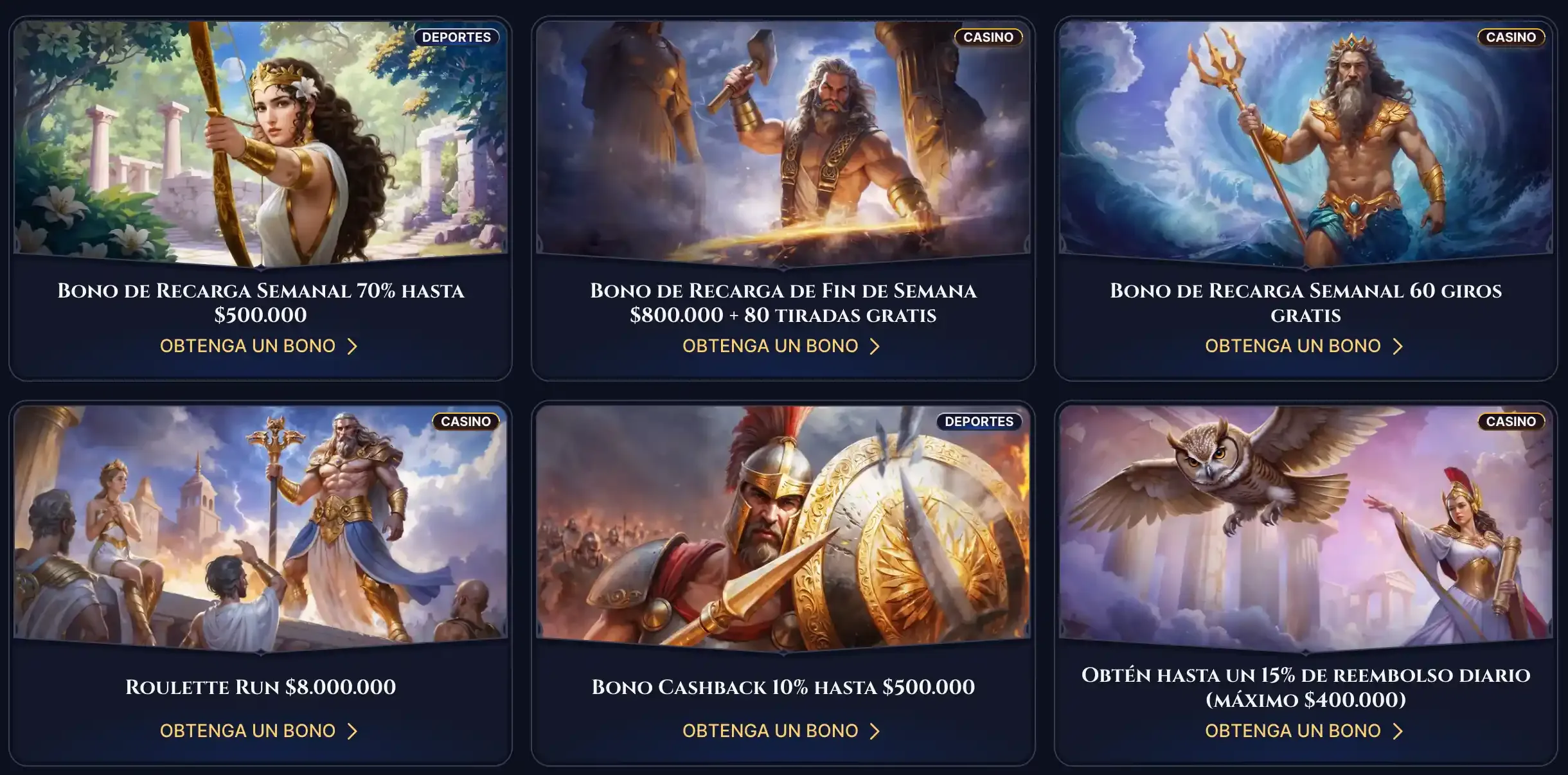 Bonificaciones Cazeus